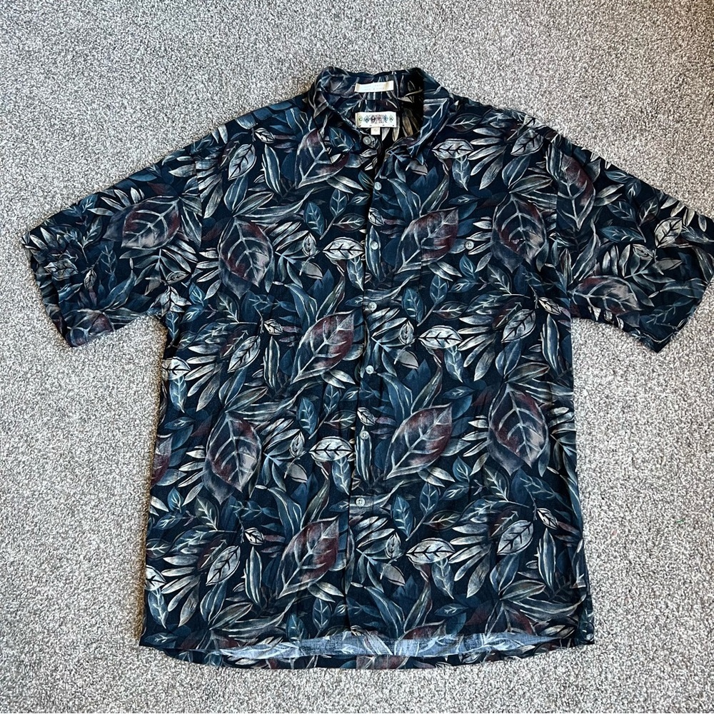 Campia Moda Men’s Hawaiian‎ Button Up Short Sleeve Size Large